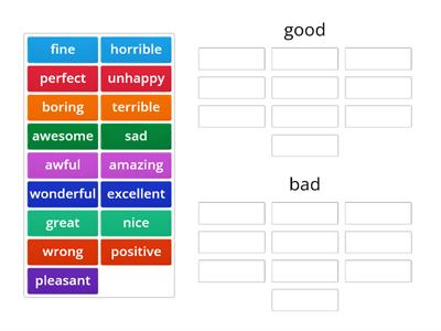 synonyms good bad 