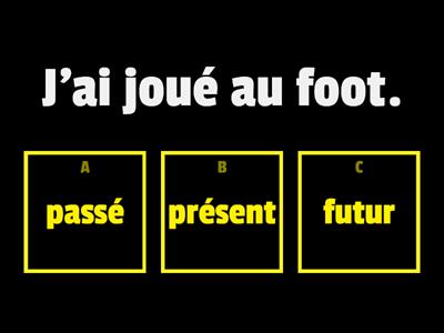  Passé, présent ou futur ?