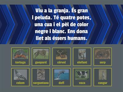 COMPRENSIÓ LECTORA: DESCRIPCIÓ D'ANIMALS