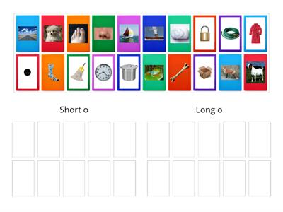 Picture Sort for Short and Long o