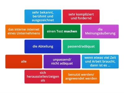 Vokabular: Lektion 3: Intelligenztests (Sicher! C1.1)