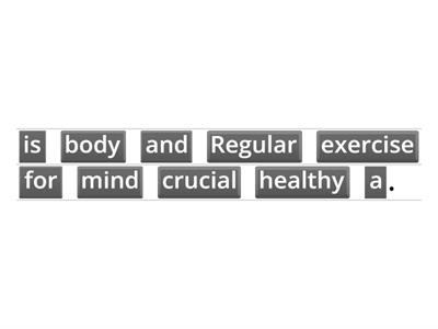 Healthy Body Healthy Mind SCRAMBLE