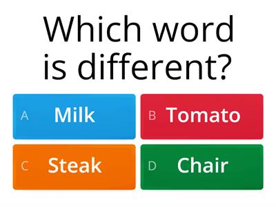 Which word is different?