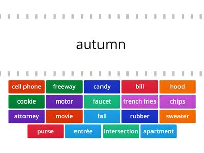 American vs. British English I