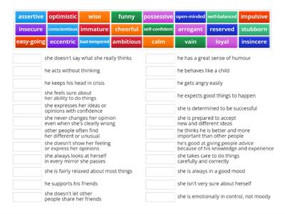 New English File Upper-intermediate Unit 1B personality