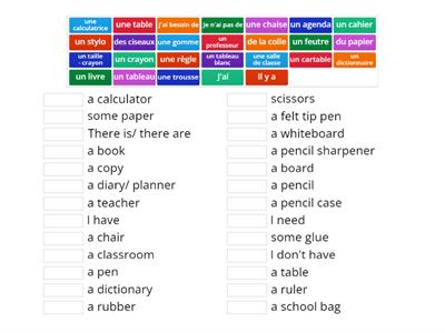 Unit 10 - classroom items