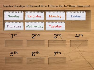 AEF Starter | Unit 1A | Vocabulary (Days of the week)