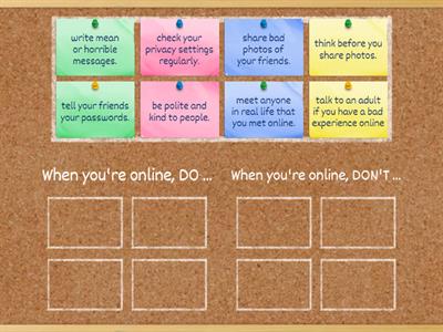 Dos and don'ts - online safety