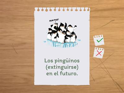 Repaso futuro: conjuga los verbos en futuro 