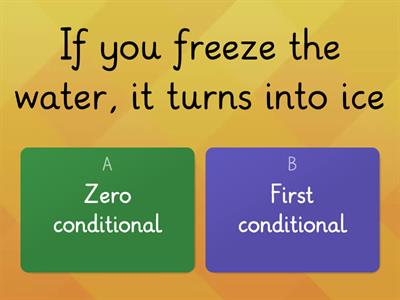 Zero and first conditional