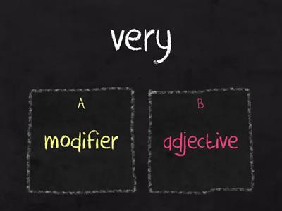 Modifiers and adjectives