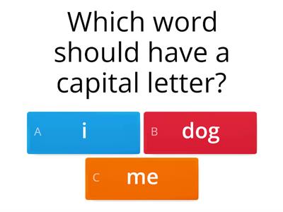 Capital Letters Quiz