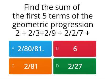 ARITHMETIC PROGRESSION AND GEOMETRIC PROGRESSION: Find the Sum of a Geometric Progression