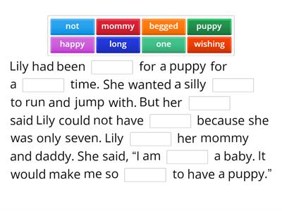 Lesson 74: y /ē/ Lily’s Puppy