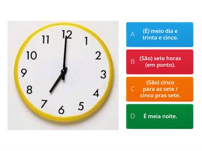 As horas em português brasileiro