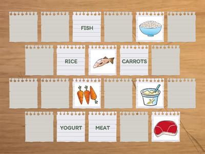 FOOD AND DRINK MEMORY GAME