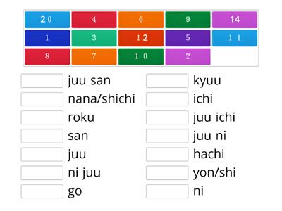 Basic Japanese numbers - romaji