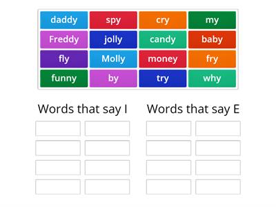 Cry Baby Word Sort