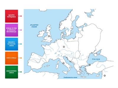 Kristijanizacija Europe i Hrvatske -karta