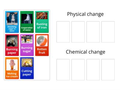 Physical change and chemical change