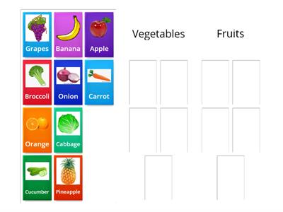 Year 1 Fruits and Vegetables