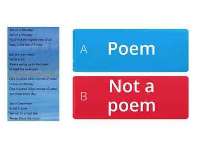 Poem vs Not a Poem B52