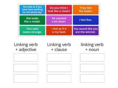 Linking verbs, outcomes, intermediate