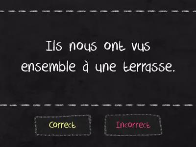 Le participe passé est-il correct ?