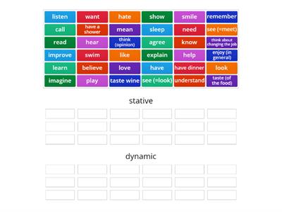  Stative and Dynamic Verbs