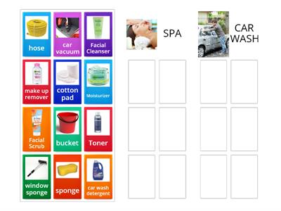 Spa&Car wash sorting