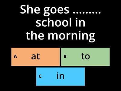 Prepositions AT, IN, TO (place)
