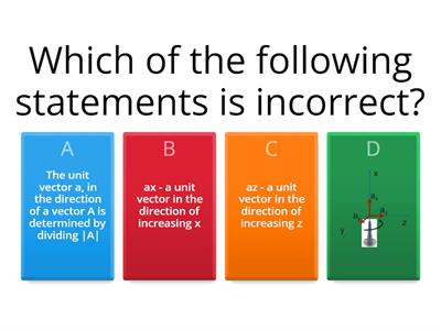 Quiz Topic 1 : Vector Analysis