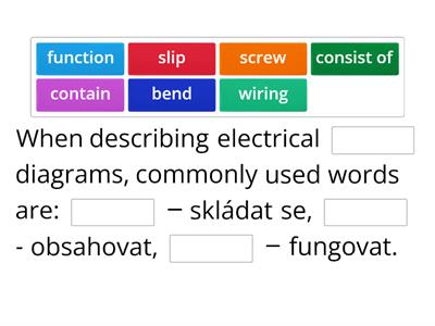 Language spot - describing electrical wiring diagram