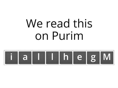 Purim Anagram