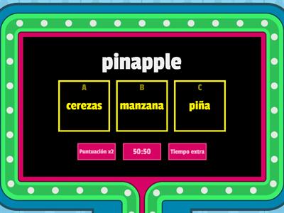 Frutas y verduras en Inglés 5ºprimaria