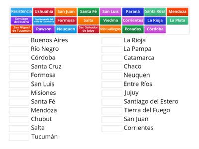  Une Provincias y Capitales