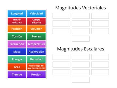 Magnitudes Escalares y Vectoriales