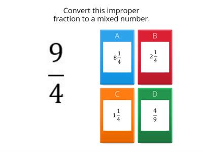 Improper Fractions and Mixed Numbers