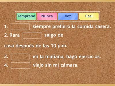 Adverbs in Spanish Intermediate Practise