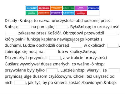 Dziady cz. II - informacje ogólne ze wstępu Mickiewicza. 