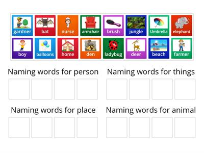 Naming Words- English Activity