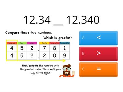 Comparing Decimals