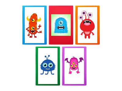 Super Minds 1 Unit 8 - Memory game - describe the monster - body parts and colours