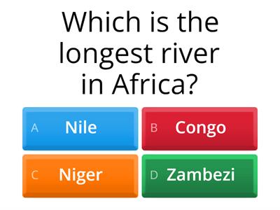 African Geography Quiz