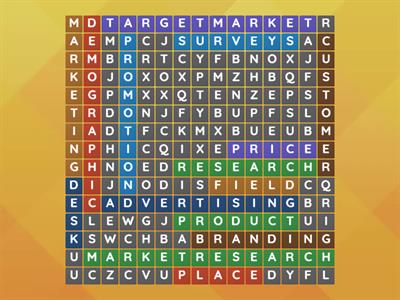 Marketing - Wordsearch