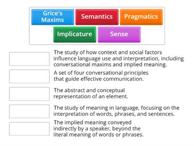 Elements of Semantics and Pragmatics