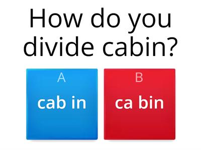 Wilson 3.1:  #2 Syllable Division