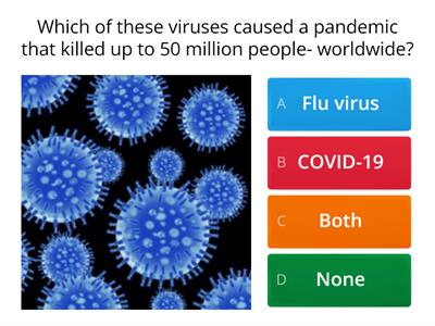 Flu virus  vs  COVID-19