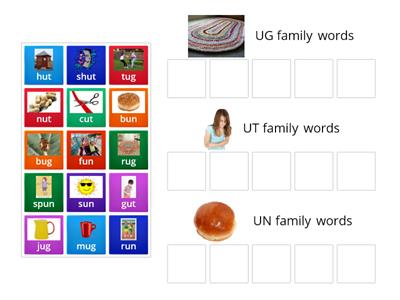 UG, UT, UN families [WtW.11 alphabetic spellers] part 1