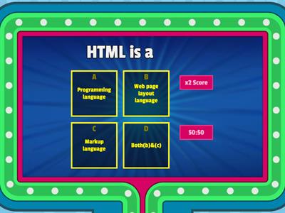 HTML QUIZ FOR CLASS 8